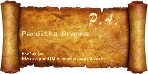Parditka Aranka névjegykártya